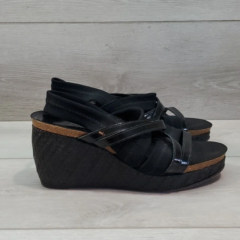 Donald j Pliner Womens Becky Comfort Leather Wedge Sandals shoes sz 8M